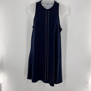 Zara Knit Sleeveless Dress Navy Sz Small